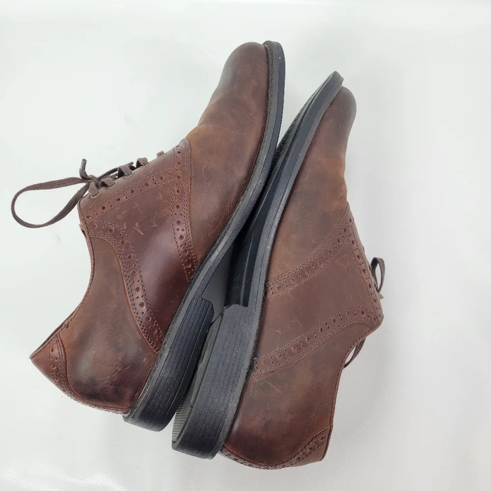 JOHNSTON & MURPHY Sheepskin Waterproof Dual Width Leather Oxford Sz 10.5